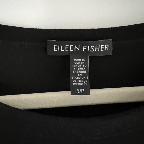 Eileen Fisher Washable Stretch Crepe Side Zipper Half Sleeve Dress - Picture 4 of 4